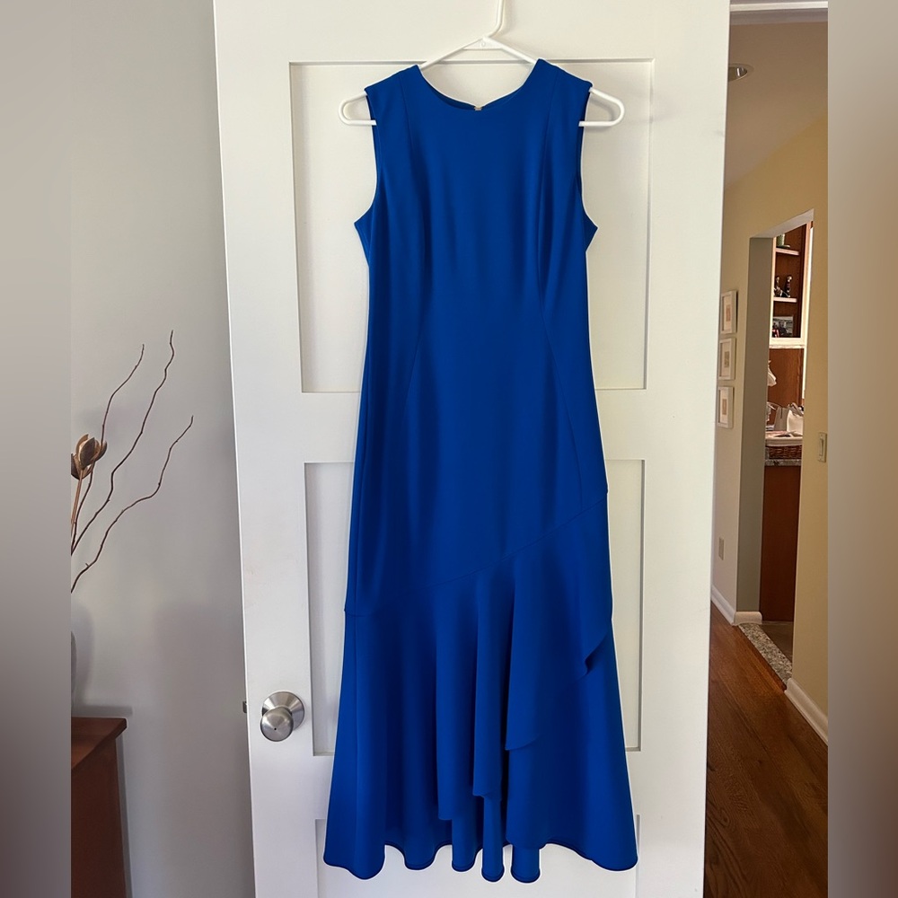 Calvin Klein Royal Blue Asymmetrical Dress
